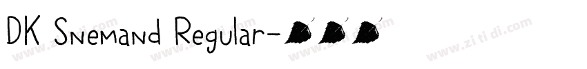 DK Snemand Regular字体转换